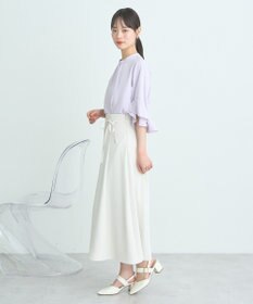 earth music&ecology フリル７分袖ブラウス