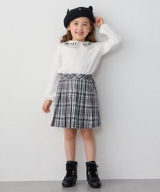 ANY KIDS ラメチェックプリーツスカパン