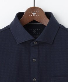 JOSEPH ABBOUD 【吸水速乾/上質感】千鳥サッカーポロシャツ