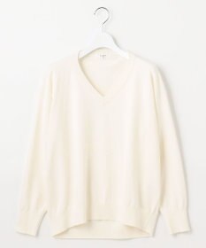 23区 【SLOW/一部店舗限定】コットンシルク Vネック ニット
