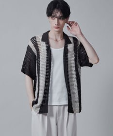 WEGO マルチストライプニットシャツ（S）