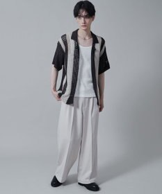 WEGO マルチストライプニットシャツ（S）