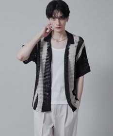 WEGO マルチストライプニットシャツ（S）