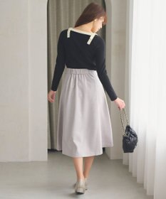 Feroux 【洗える】ショルダーリボン プルオーバーニット