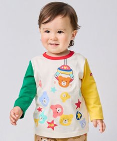 MIKI HOUSE HOT BISCUITS UFOキャッチャー ビーンズワッペン長袖Tシャツ