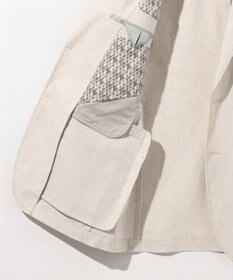 JOSEPH ABBOUD 【キングサイズ・清涼/ストレッチ】ストレッチリネンシャンブレー ジャケット