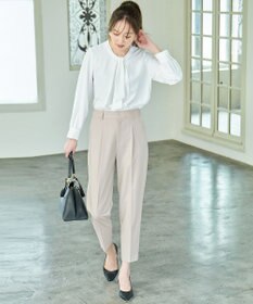 ANY L 【洗濯機可/ストレッチ/ウエストゴム/セットアップ可】イージーケアテーパードパンツ