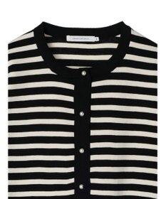 AMERICAN HOLIC エコカルットボーダークルーネックカーディガン