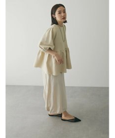 Green Parks armonia. ウエストギャザー袖ボリュームニット