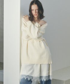 YECCA VECCA 2wayヘンリーネックルーズニット