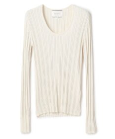 BEIGE， LABRADO / ランダムリブ Uネックニット