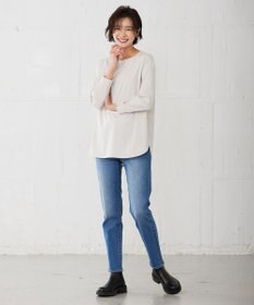 J.PRESS LADIES ベーシックジャージー ロングTシャツ カットソー