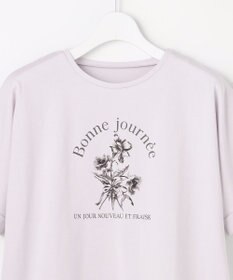 ANY SIS フラワープリント ロゴＴシャツ