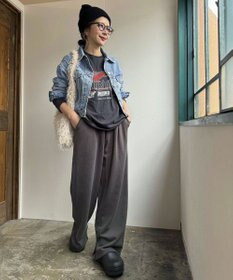 Green Parks タック入り裏起毛スウェットパンツ