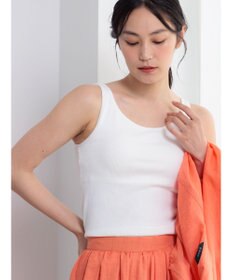 Te chichi 【接触冷感/抗菌防臭】カップ付きリブタンクトップカップ付きリブタンクトップ
