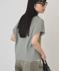 AMERICAN HOLIC フレンチスリーブリブニットポロ