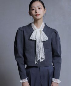 組曲 【前後着用可】チュールフリル ブラウス