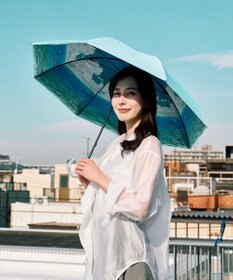 MOONBAT 【ハニカム断熱パラソル】estaa エスタ オーシャンビュー 長傘  晴雨兼用 日傘 遮熱 耐風 50cm