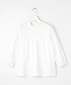 J.PRESS LADIES L 【洗える】プレーティングジャージー モックネックカットソー