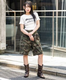 WEGO ヴィンテージウォッシュグラフィックリブT