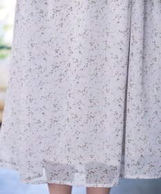 Tiaclasse L 【洗える】花柄シフォン衿ギャザーワンピース