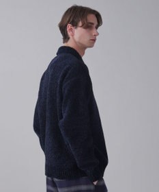 WEGO 【ユニセックス着用ITEM】ベロアモールワンポイントZIPカーディガン