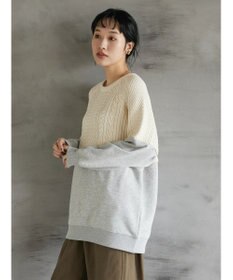 CRAFT STANDARD BOUTIQUE ニットドッキング裏毛プルオーバー