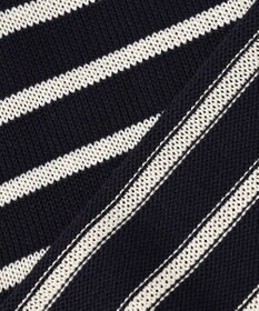 BEIGE， HELIODOR / レーヨンボーダーマリンボタンニット