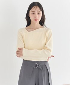 earth music&ecology アシメネックリブプルオーバー