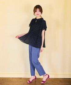 Feroux 【2WAY】シフォンジョーゼットプリーツ ブラウス