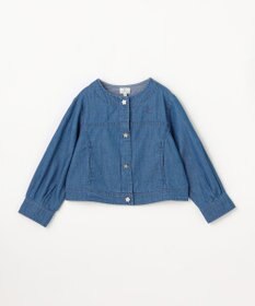 組曲 KIDS 【110-140㎝】 フラワーボタンデニムジャケット