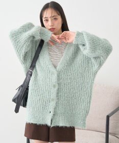 earth music&ecology 【予約】カラーミックスシャギーカーディガン