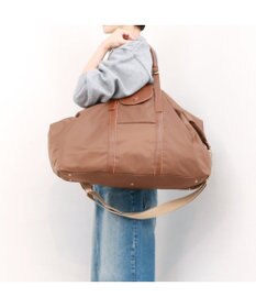 UNBILLION ペルケ perche / ナイロン×牛革かぶせジェムストーン2wayボストンバッグ