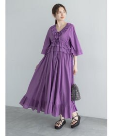 Te chichi コットンローンラッフルフリルドレス