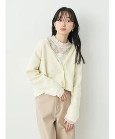 earth music&ecology バイカラースポンディッシュカーディガン