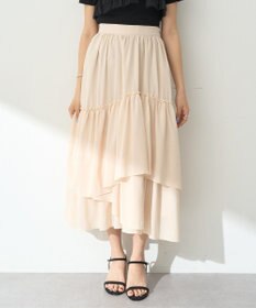 earth music&ecology ティアードヘムフレアスカート