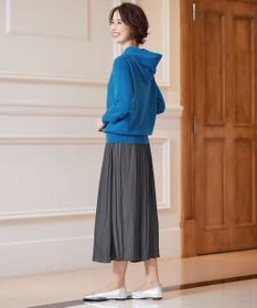 自由区 L 【洗える】ピュアカシミヤミルド フーディーニット