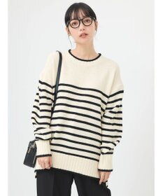 earth music&ecology ウォッシャブル脇スリットクルーネックプルオーバー