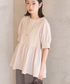 AMERICAN HOLIC 異素材切替ペプラムプルオーバー