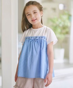 組曲 KIDS  【110-140㎝】 フラワーリボンチュニック