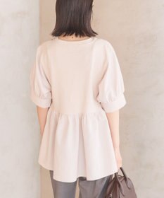 AMERICAN HOLIC 異素材切替ペプラムプルオーバー