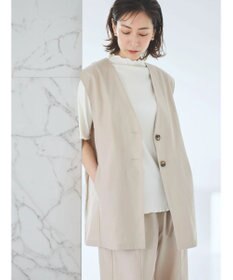 Green Parks 綿麻混シングルミディ丈ベスト