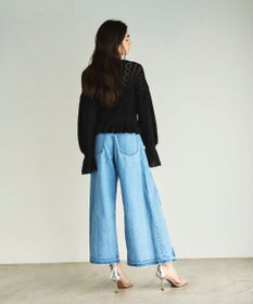 GRACE CONTINENTAL レース編ルーズニットトップ