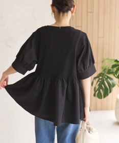 AMERICAN HOLIC 異素材切替ペプラムプルオーバー