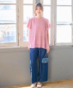 Feroux 【2WAY】シフォンジョーゼットプリーツ ブラウス