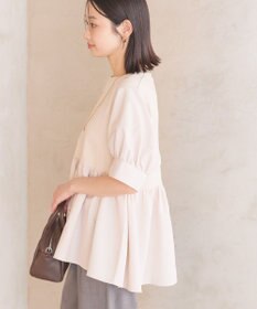 AMERICAN HOLIC 異素材切替ペプラムプルオーバー