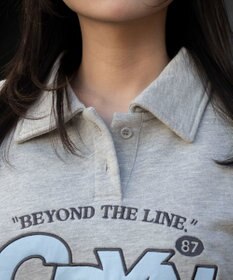 WEGO 襟付きグラフィックショートスウェット