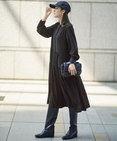 自由区 L シルキータッチティアード ドレス