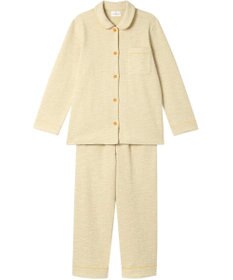 une nana cool 【綿混】カジュアルスラブツィード 長袖開襟パジャマ