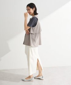 Green Parks イージーケアバックフリルジレ